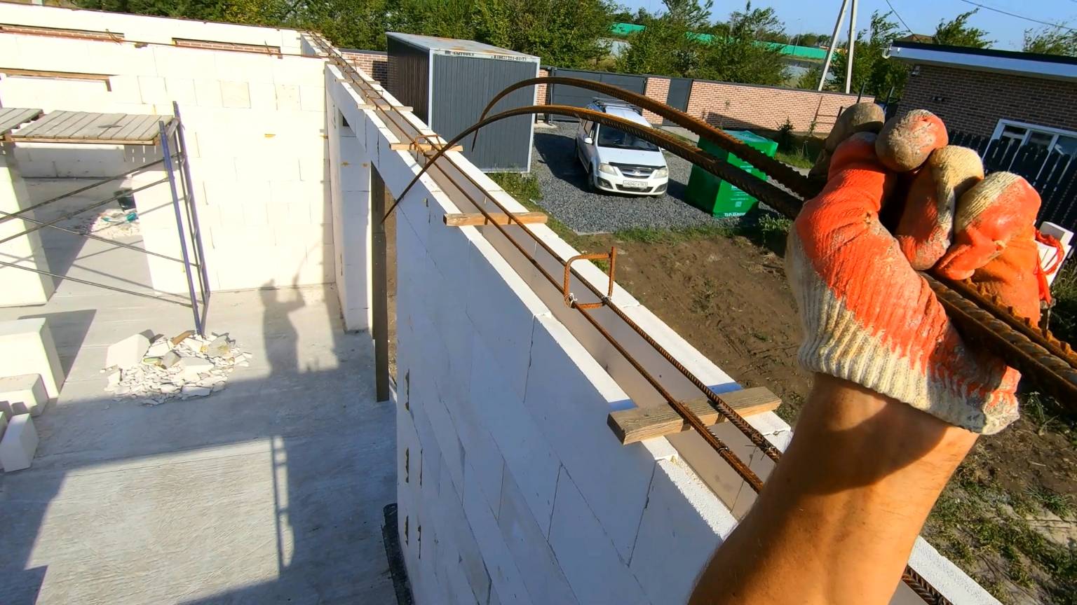 🏡КРЫША уже РЯДОМ! АРМИРОВАНИЕ АРМОПОЯСА / Строю дом для своей семьи СВОИМИ РУКАМИ