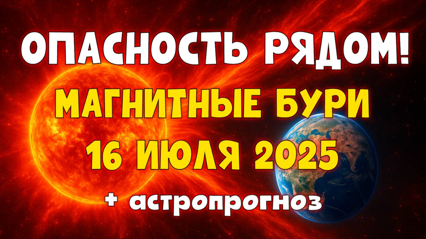 ⚠️ ОПАСНОСТЬ РЯДОМ! СИЛЬНЫЕ МАГНИТНЫЕ БУРИ 16 ИЮЛЯ 2025 + ТОЧНЫЙ АСТРОПРОГНОЗ!