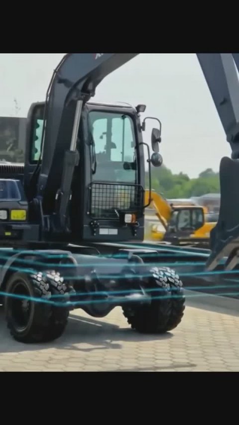 Колесный экскаватор XINYUAN B65ECO #shorts #youtubeshorts #ai #спецтехника #automobile #art