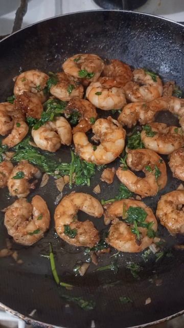 просто ужин #еда #food #креветки #shrimp #dinner  #кинза #cilantro