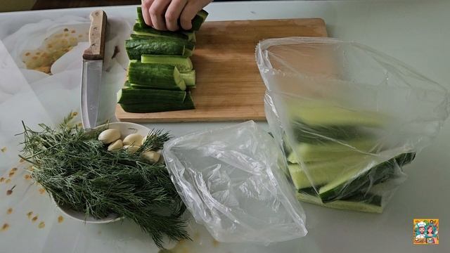 Малосольные огурцы в пакете - быстро и вкусно!