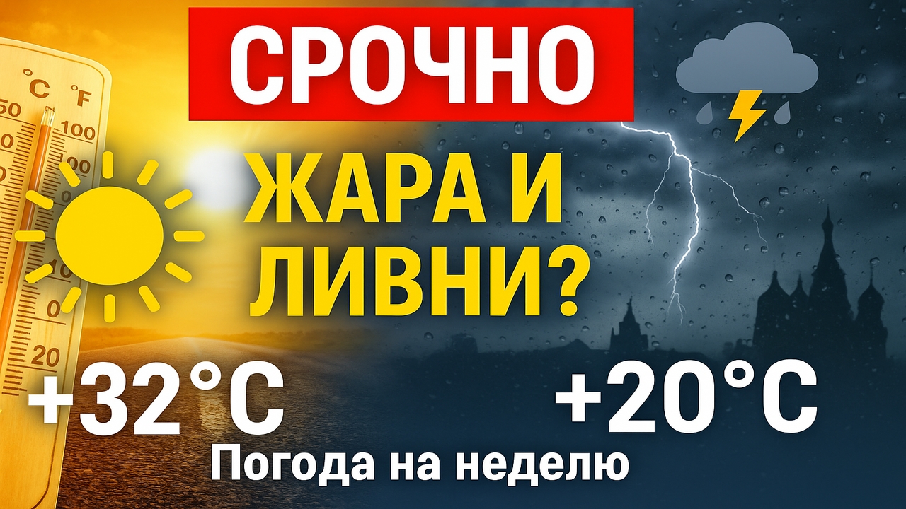 Погода в Москве: что ждать на этой неделе — ливни, жара или грозы? (Июль 2025)