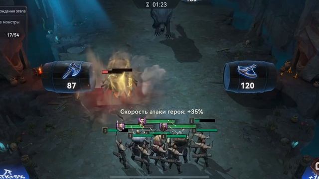 Viking Rise зачистка пещеры монстров девятого уровня и поражение