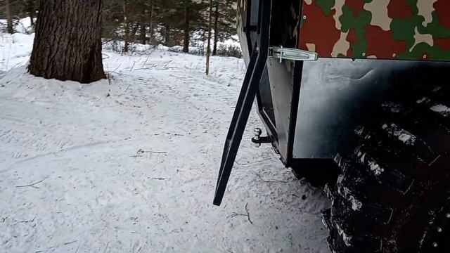 Пробный везд очередного вездехода, но с гидрообъемным рулевым