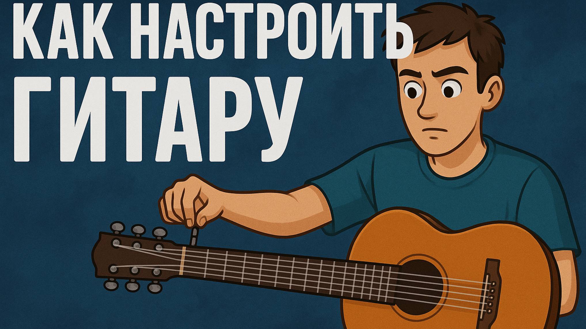 Как настроить гитару правильно — инструкция для начинающих | Быстрая настройка гитары с тюнером