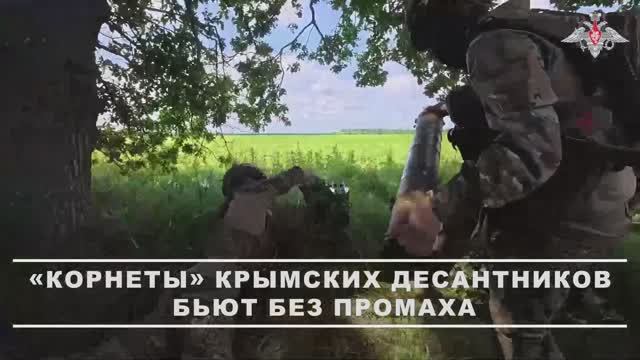 Боевая работа расчета ПТРК «Корнет» ВДВ