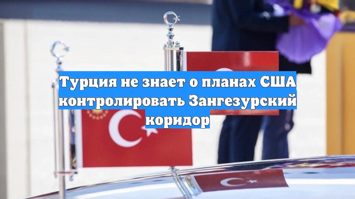 Турция не знает о планах США контролировать Зангезурский коридор