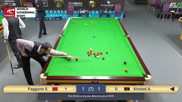 2025 06 29  The All Africa Snooker 2025 Men (TV4) Faggane Elmehdi VS Khaled Abumdas