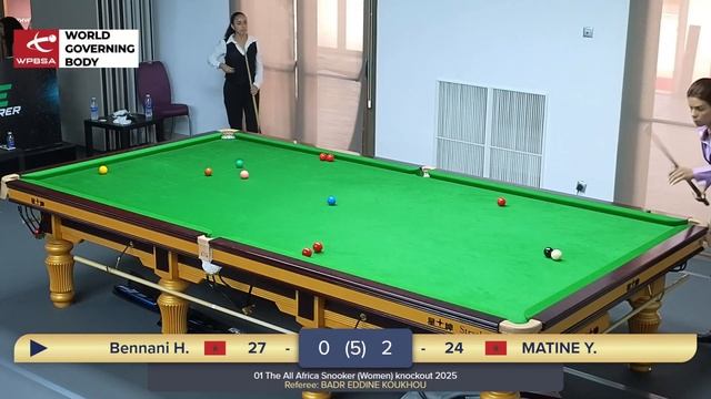 2025 06 30 The All Africa Snooker Women knockout 2025 Bennani Hind VS MATINE YOUSRA