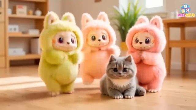 LABUBU развлекается с котятами