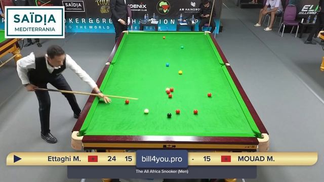 2025 06 28  The All Africa Snooker Men (TV4) 2025 Ettaghi Mohamed VS MOUAD MONADEL