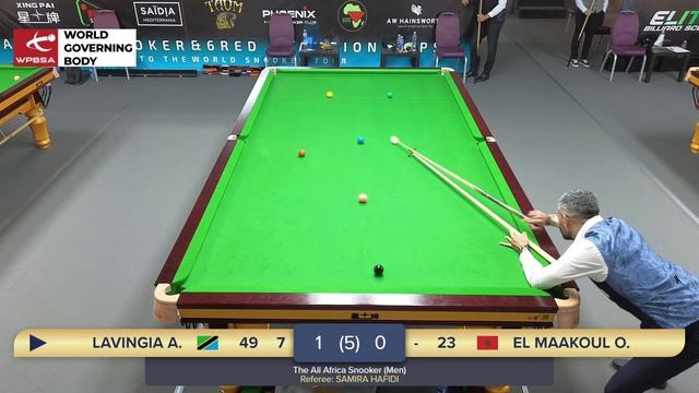 2025 06 28 The All Africa Snooker 2025 Men (TV4) LAVINGIA ARJUN VS EL MAAKOUL OUSSAMA
