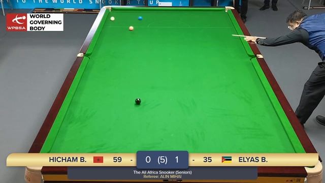 2025 06 21 The All Africa Snooker 2025  Seniors Groups (TV4) HICHAM BARAKAT VS ELYAS BILAL
