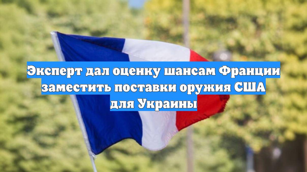 Эксперт дал оценку шансам Франции заместить поставки оружия США для Украины