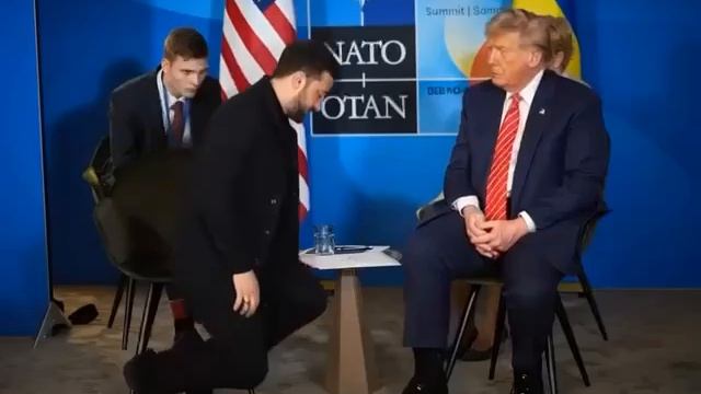 зеля лижет ботинки трампу . нейро