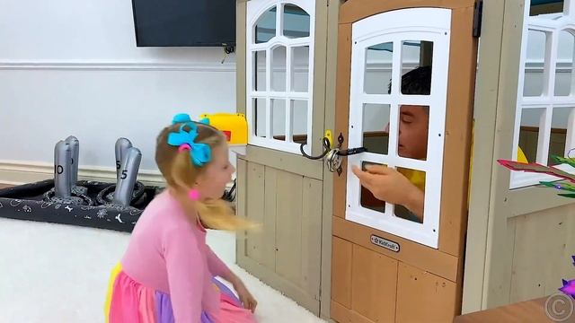 Настя и волшебный телефон - Настя и папа играют вместе - Истории для детей