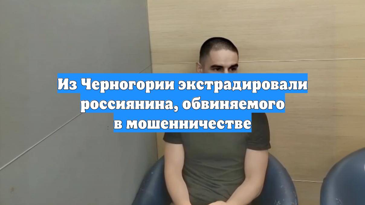 Из Черногории экстрадировали россиянина, обвиняемого в мошенничестве