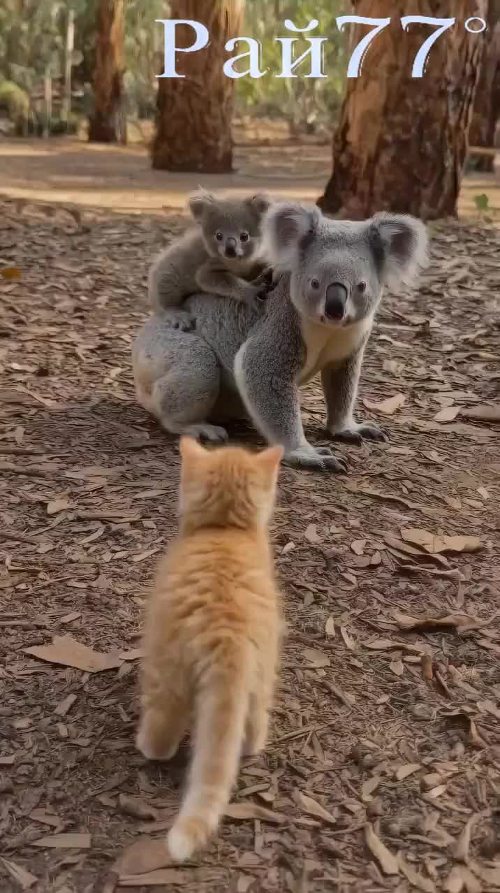 Коала и котёнок