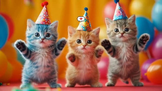 смешные котята празднуют день рождения