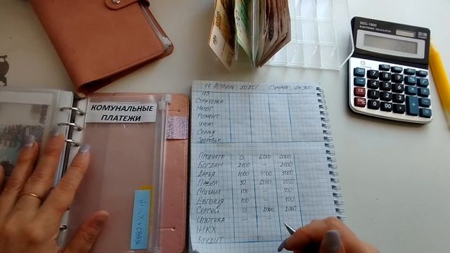 #19 РАСПРЕДЕЛЕНИЕ ПО СИСТЕМЕ КОНВЕРТОВ. 24 900. АПРЕЛЬ. ЗАРАБОТНАЯ ПЛАТА