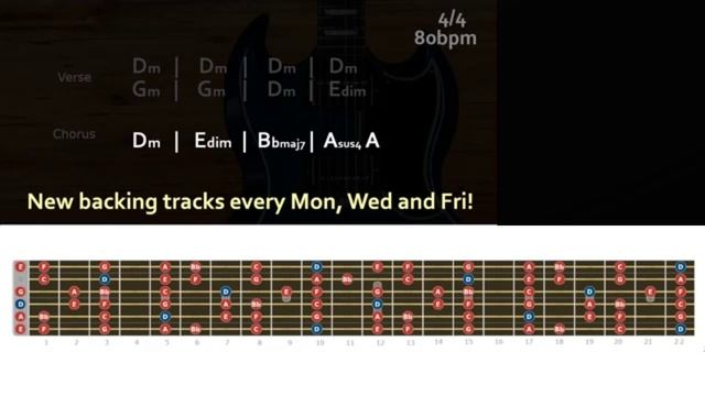 Deep Haunting Melodic Rock  Backing Track in Dm