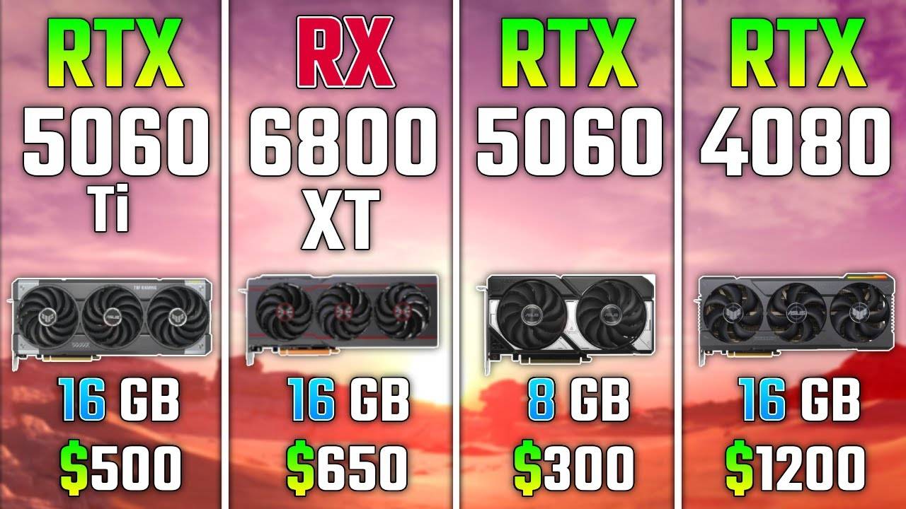 RTX 5060 Ti vs RX 6800 XT vs RTX 5060 vs RTX 4080 | Test in 7 Games