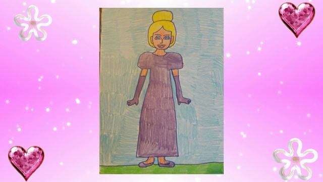 КУКЛА БАРБИ МОИ РИСУНКИ  4