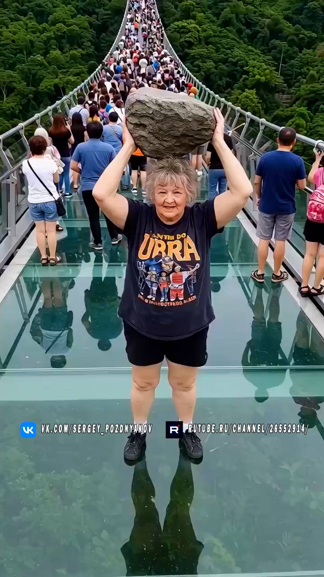 Бабуля с камнем