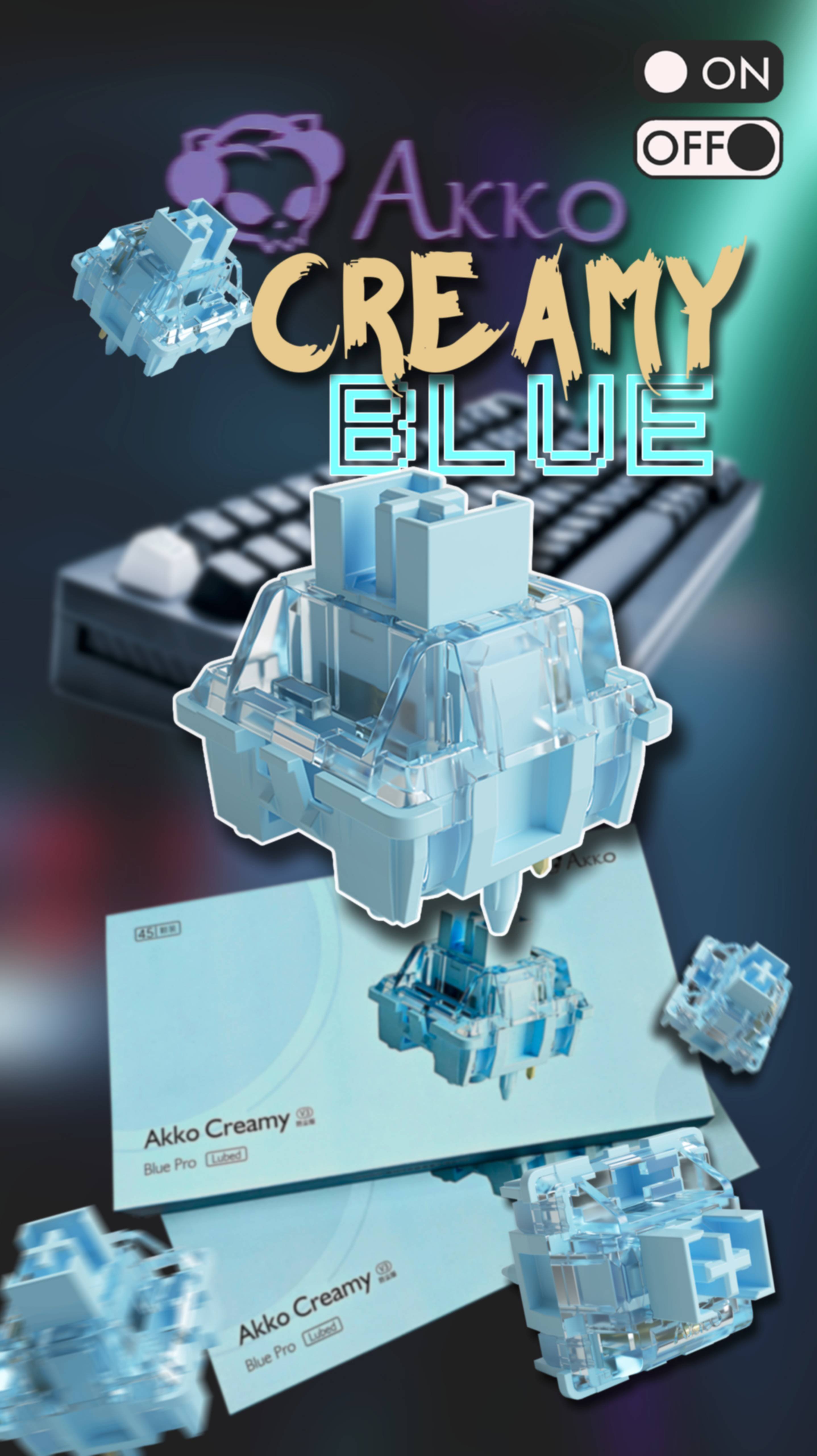 Akko Creamy Blue Pro V3 + ASMR Unboxing 「Видео без обработанного звука」