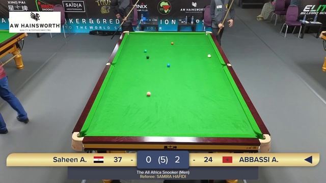 2025 06 28  The All Africa Snooker 2025 Men (TV4) Saheen Abdelrahman VS ABBASSI AMINE