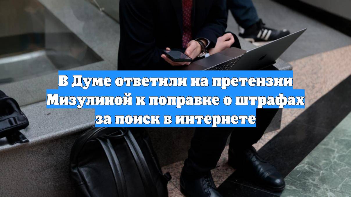 В Думе ответили на претензии Мизулиной к поправке о штрафах за поиск в интернете