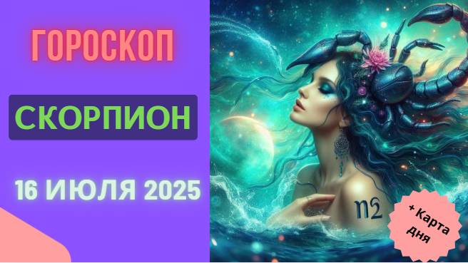 ♏ СКОРПИОН: ГОРОСКОП НА СЕГОДНЯ, 16 ИЮЛЯ 2025 — ТАЙНЫ И ПРЕОБРАЖЕНИЯ!