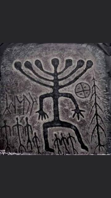 Наскальная живопись, Хакасия, Южная Сибирь, 7000 лет назад