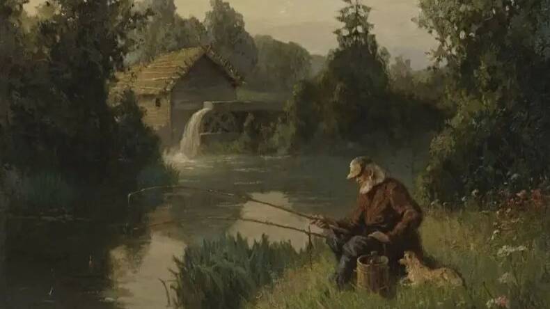 В тени лесов течёт река,