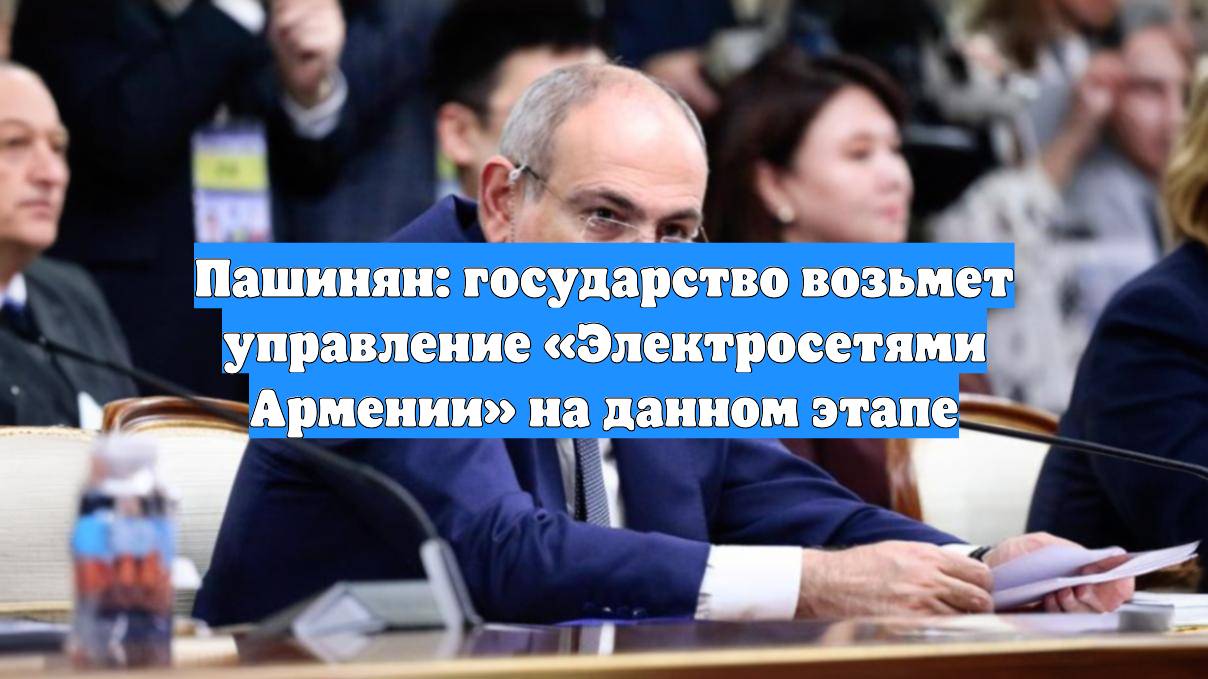 Пашинян: государство возьмет управление «Электросетями Армении» на данном этапе