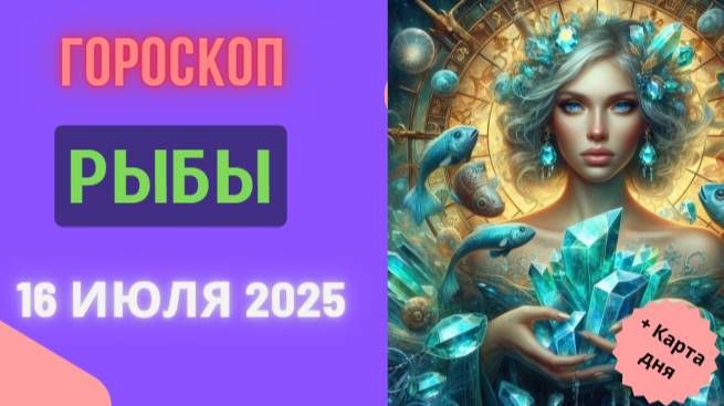 ♓ РЫБЫ: ГОРОСКОП НА СЕГОДНЯ, 16 ИЮЛЯ 2025 — ДЕНЬ ИНТУИЦИИ И ТВОРЧЕСТВА!