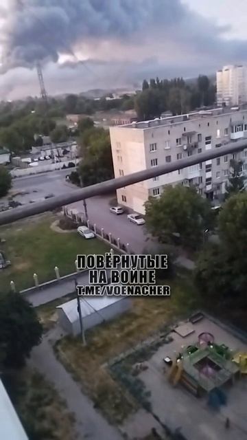 Винница после ударов дронами. Местный сообщает, что горит аэропорт !!!