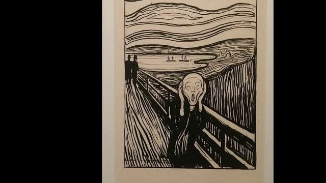 Э. Мунк. Крик. Литография. 1895