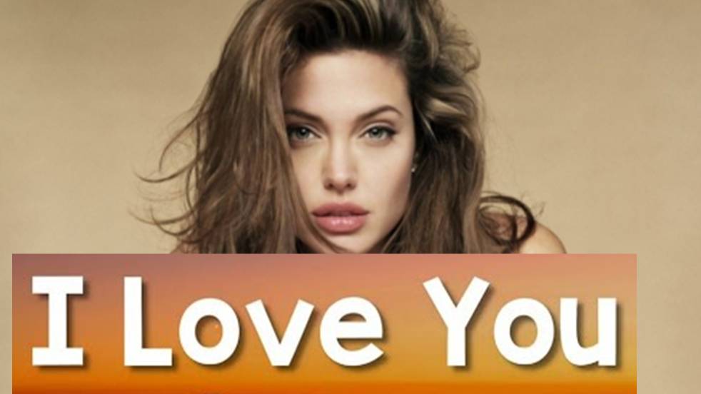 Angelina Jolie. Svetlana Tsygankova sings. I Just Called to Say I Love You