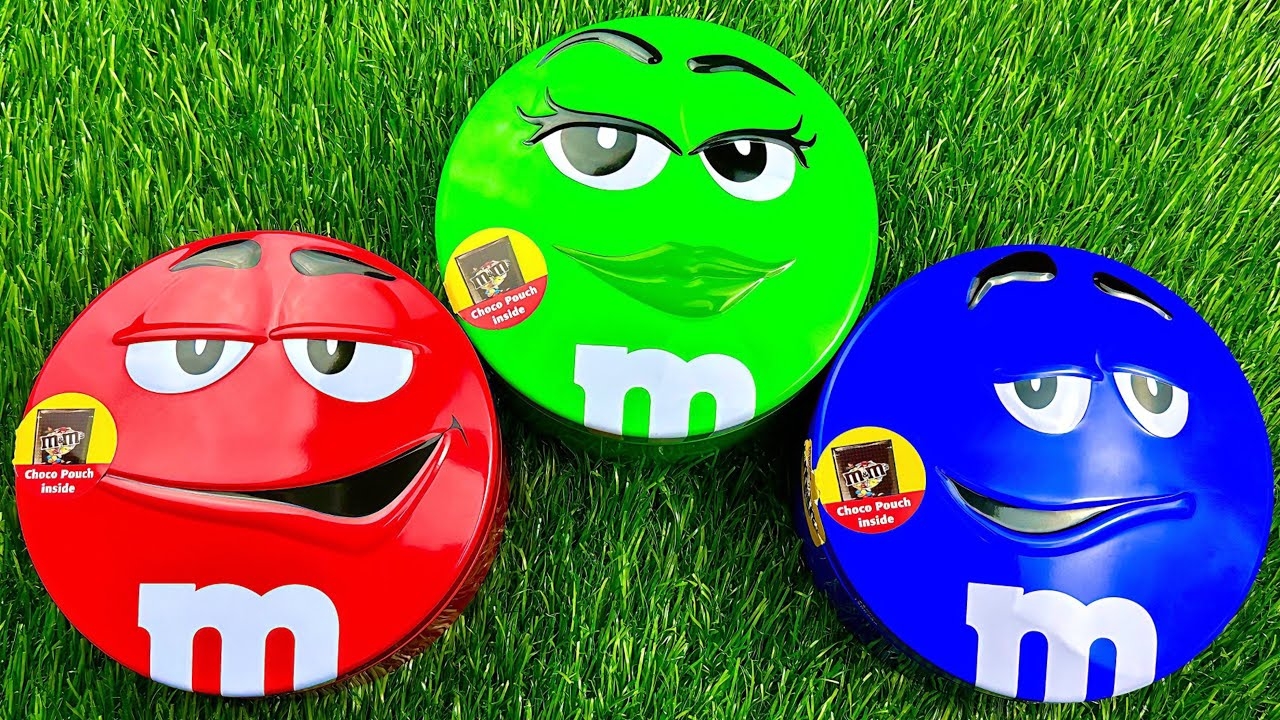 [АСМР] Распаковка и смешивание радужных конфет в банках M&M'S