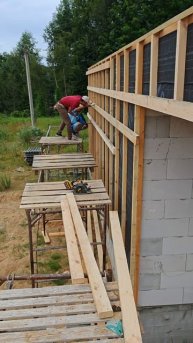 Работа по устройству вертикальной обришетки