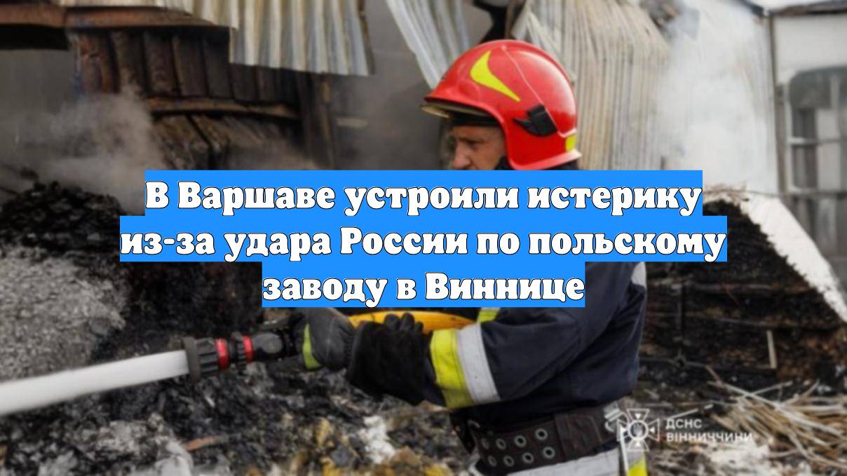 В Варшаве устроили истерику из-за удара России по польскому заводу в Виннице