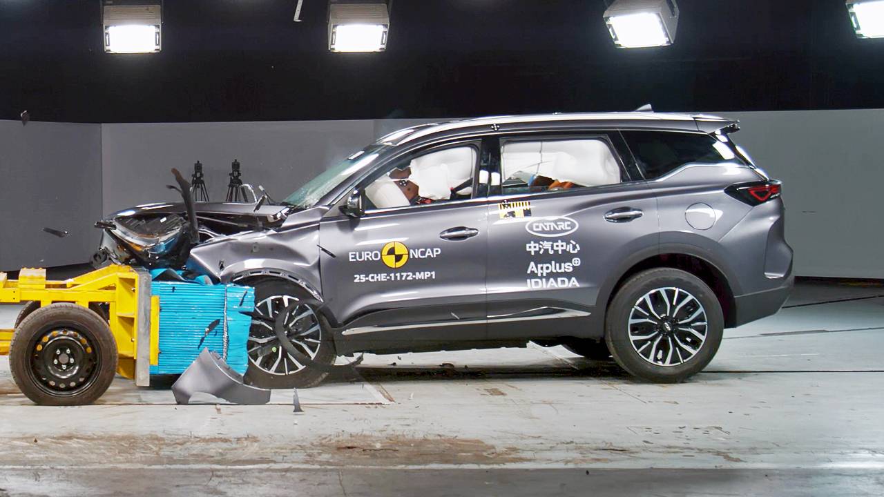 Краш-тест нового Chery Tiggo 7L (Pro Max) 2025 от Euro NCAP на CarMaps.Ru