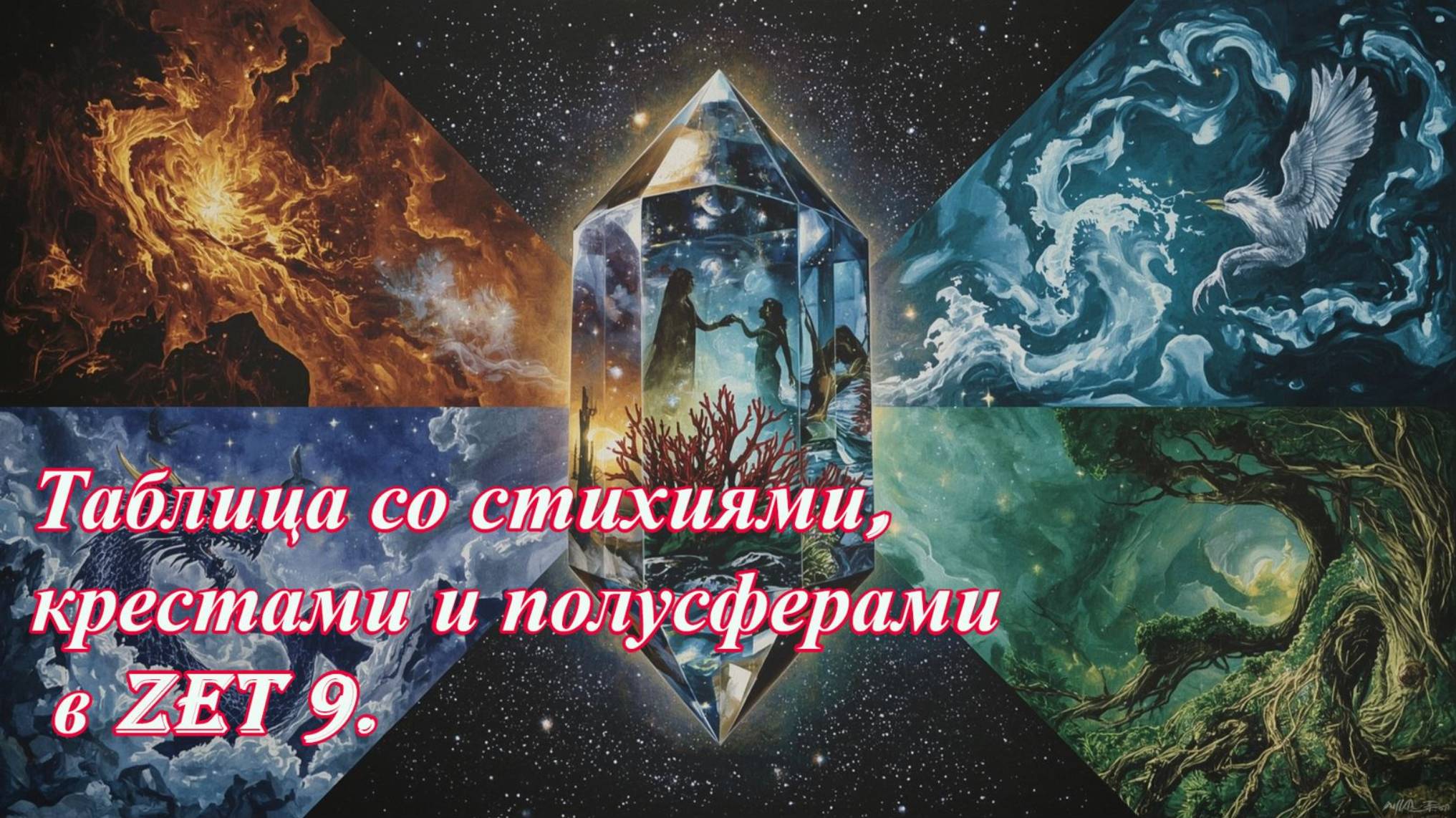 Таблица со статистикой по стихиям, крестам, домам и полусферам в Zet 9.
