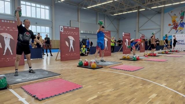 Спортивные Игры Манчаары XXll 09.07.2025г.,мужчины ветераны, весовая категория до78кг,рывок гири24кг