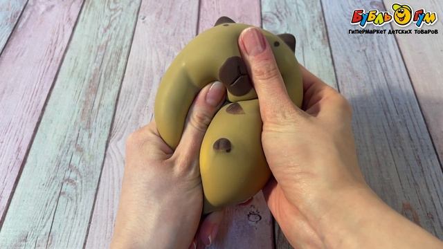 336094 Игрушка-антистресс 1TOY Крутой замес Капибара 9*7,5см
