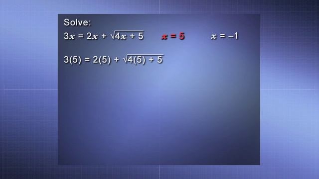 33. Solving Radical Equations