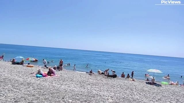 Абхазия Пицунда пляж Лдзаа сегодня  17 июля 2025. Море и погода в Абхазии сейчас. Обстановка