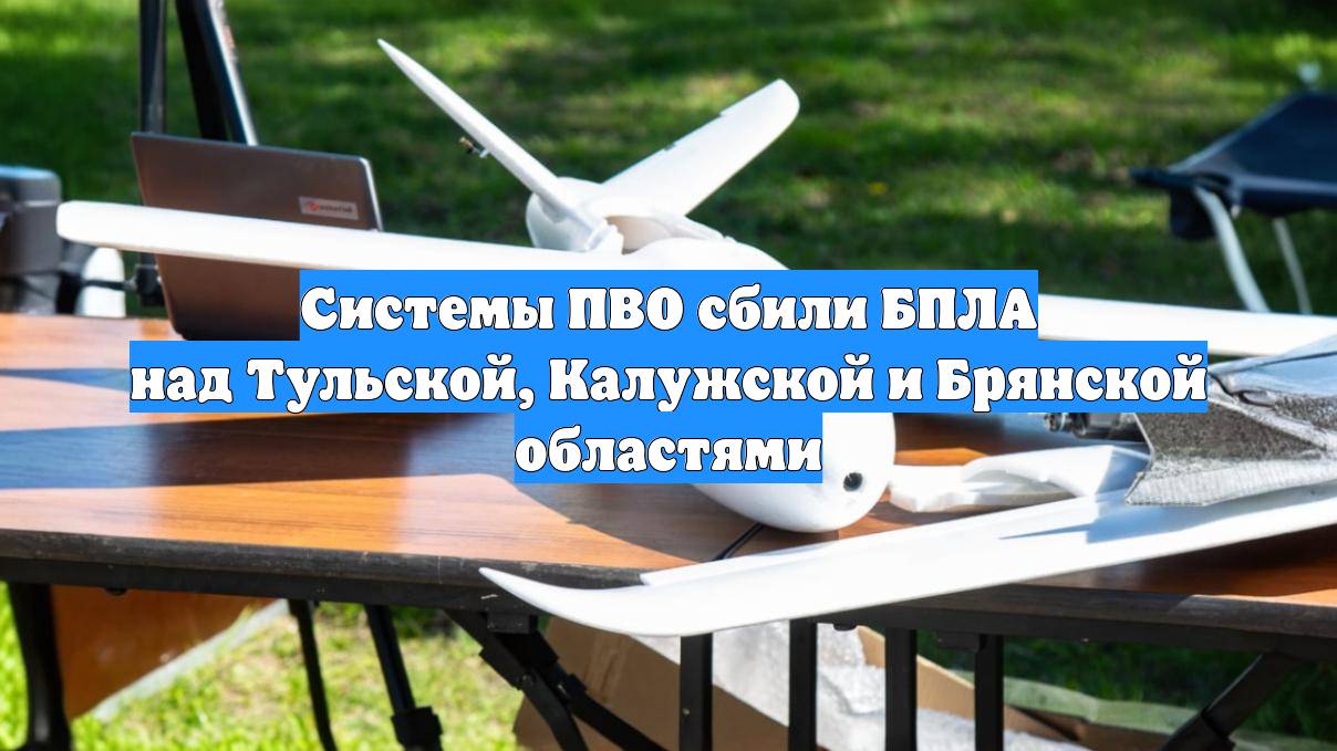 Системы ПВО сбили БПЛА над Тульской, Калужской и Брянской областями