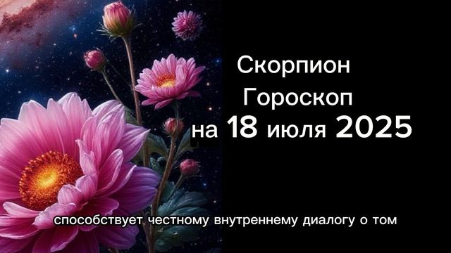 Скорпион. Гороскоп на 18 июля 2025